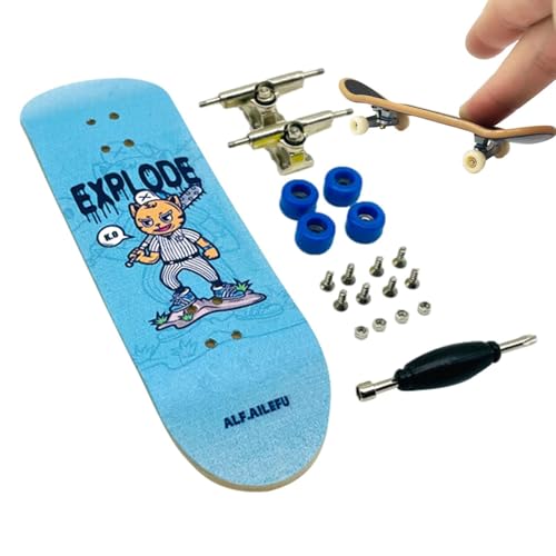 Diapasón para niños - Mini Scooter, Madera de Arce | Monopatín de Dedo silencioso, diseño de Textura Suave, Tablero de Mano Liso para Suelo de sofá y Mesa, Juguete para Interiores y Exteriores