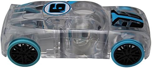 Light Up 1:43 Scale Race Car with Quick Shot Pull-Back Motor - Blue Wheels