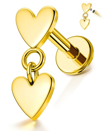 CM Crareesi Mania �`�^���t���b�g�o�b�N�C�������O 16G �w���b�N�X�C�������O �X�^�b�h 6mm �_���O���n�[�g ��C�������O �X�^�b�h �����X���b�h�����L�g���K�X�X�^�b�h, �`�^��, �L���[�r�b�N�W���R�j�A