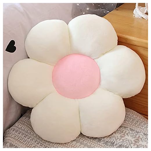 Morbuy Cuscino a Forma di Fiore in Peluche Lanuginoso, Cuscini per Sedia Fiore Carina Morbidi,Tatami Nordico Angolo di Lettura Cuscini Decorativi per Camera da Letto (A. Bianco,30x30cm)
