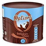 Options Belgian Chocolate Instant Hot Chocolate Drink 1kg Tub, Low Calorie Hot Chocolate Powder, 40 Servings, Gluten Free, Vegetarian (1kg Tin, Pack of 1)
