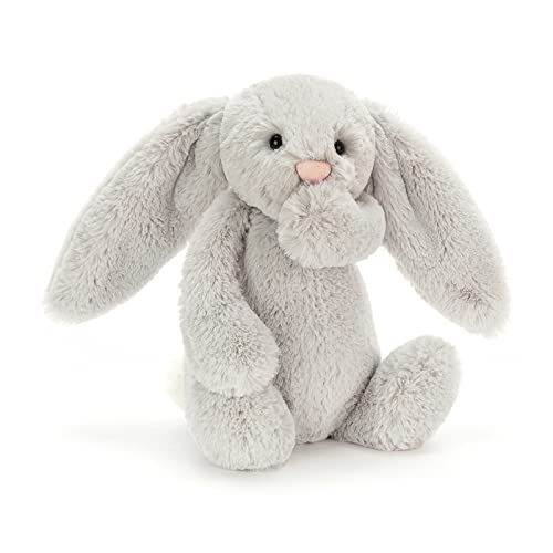 Jellycat Bashful Grey Bunny Stuffed Animal, Medium 12 inches - Rabbit and Bunny Plush Toy - Classic Children's Gift image 9