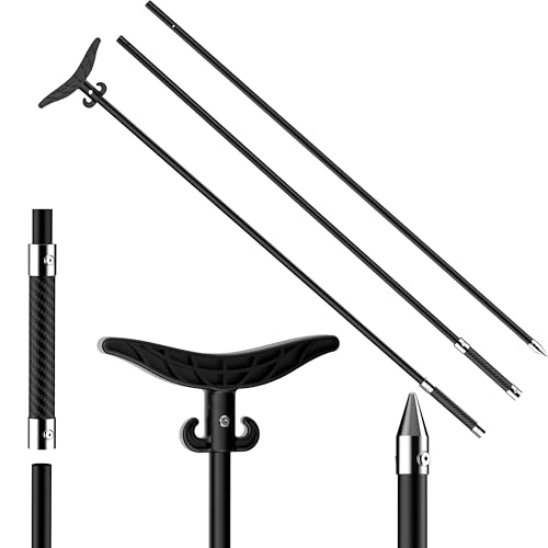 itayak 12.3' Shallow Water Anchor, 3 Piece Fiberglass Boat Anchor with T-Handle, Pole Anchor with 316 Stainless Tip for Boat, Fishing Kayak (Gloves Included)