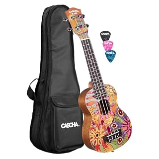 Soprano Ukulele Art Series Flowers - Les Beatles, Paul McCartney, John Lennon, RIngo Starr, George Harrison