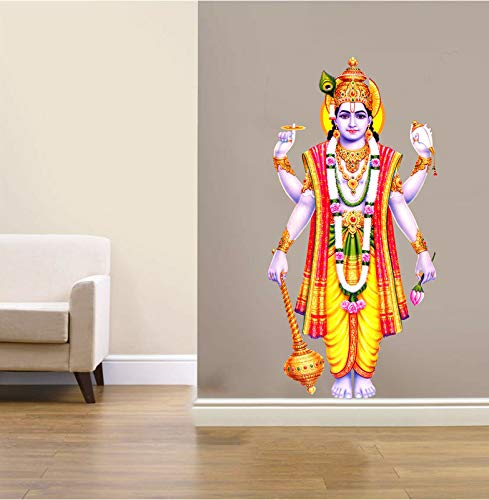 GLOBAL GRAPHICS India god Vishnu bhagwan Wall Sticker Cutting Vinyl Paper Multicolor Decor for Home Diwali Decor(PVC Vinyl) (B08KKK6TSM) Amazon Price History, Amazon Price Tracker