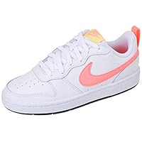 Nike Court Borough Low 2 GS Trainers BQ5448 Sneakers Shoes (UK 5 US 5.5Y EU 38, White Sunset Pulse Light zitron 108)