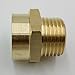 BOWSEN Brass Pipe Fitting Adapter Female G1/2 inch Thread to Male NPT 1/2 inch Thread (1-Piece)