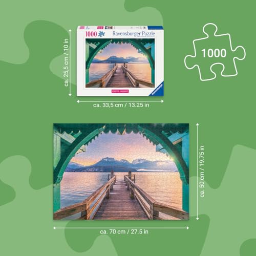 Puzzle 1000 pièces : Passerelle du lac d'Annecy Ravensburger France - vue 4