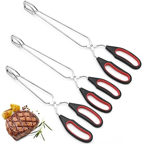 3 Packungen Scheren Zange Kochen Backen Brot Essen Zange Barbecue Grillen Zange Cover