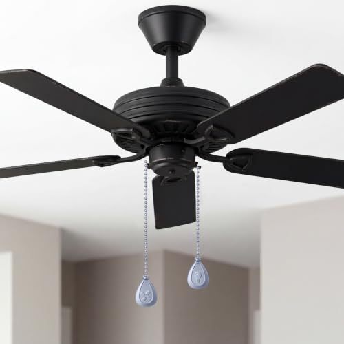 Image of Patelai 4 Pieces Ceiling Fan Pull Chain Extender Ornament 12 Inch Ceiling Pull Chain Extension Classic Drop Shaped Pendant Beaded Ball Cord for Fan light lamp decorative with Connector(Silver Gray)