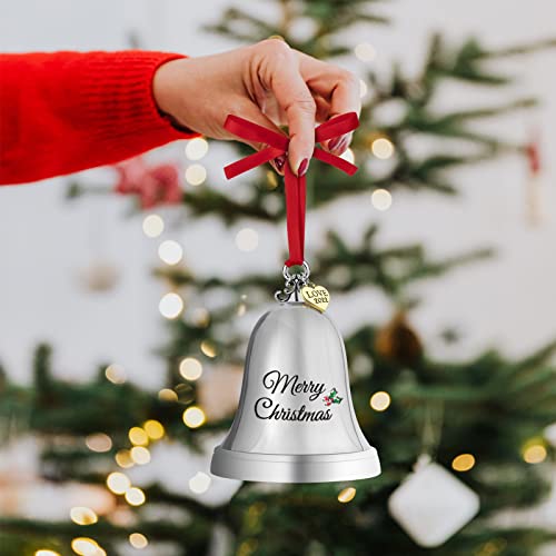 Ustinian 2022 Christmas Ornament Bell - It's A Wonderful Life Bell Christmas Ornament 2022 - Christmas Bell 2022 Ornament - Bell Ornament For Christmas Tree - Christmas Bell With Heart #TOP2