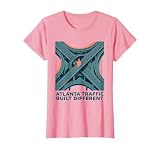Atlanta Traffic Built Different Highway Design T-Shirt, Women, Pink, X-Large
