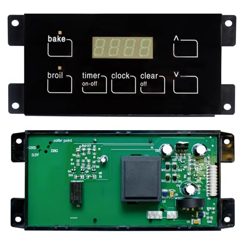 Image of 316455520 Gas Range Control Board Clock(Include Overlay), Range Oven Control Board Compatible with Frigidaire 7 Button Control Board Clock
