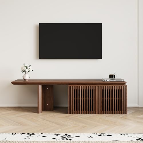 siu want Modern TV Stand, Entertainment Center with Storage, Extendable