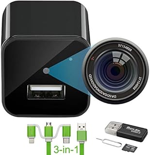 Charger Camera Mini Camera Newest Version 1080P USB Charger Camera Hidden Nanny Cam Hidden Cam Surveillance Camera Full HD with Motion Activated Support iOS/Android