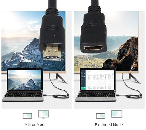 Image of 100FIT 3 Feet High Speed Gold Plated HDMI Male to Female Extension Cable (1.5M Black)