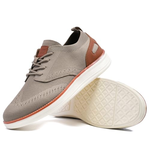 GALBRABV Casual Oxfords Mens Shoes Mesh Business Work Fashion Walking Sneakers Khaki
