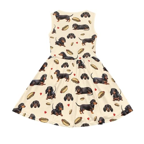 Little Girl Dress Sleeveless Casual Sundress Swing Birthday Party Dress with Pockets for Girls 2-14 Years2