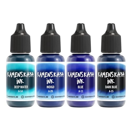 Kamenskaya Alcohol Ink Set - 34 Color Variations - Set #18-4 Alcohol Inks x 0.51 fl oz (15 ml)