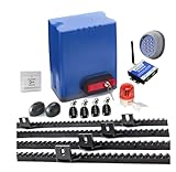 Kit de abridor de puerta automático eléctrico Abridor del operador de puerta deslizante de 800KGS 24V 220VAC de motor de CC como motor de muelle de puerta con estantes de nailon de 6 m (Color : Kit9-