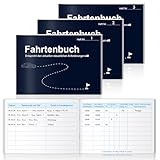 3 Stück Fahrtenbuch Pkw Finanzamt Anerkannt A6 Quer Fahrtenbuch Dienstwagen 28 Blatt Fahrtenbücher 2026 Portabel Lkw Logbuch zur Private Geschäftliche Fahrten