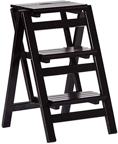 Chaise échelle pliante robuste et polyvalente en bois
