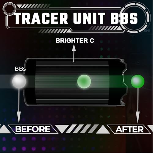 Image of Tracer Unit Brighter C for Airsoft Green Gel BB Glow in the Dark Unique | 14mm CCW Compact Tracer with M14- to M11+ Adaptor for Glow in the Dark BB