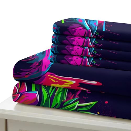 Parure de lit microfibre 260x220 cm légère et housse de couette 3D