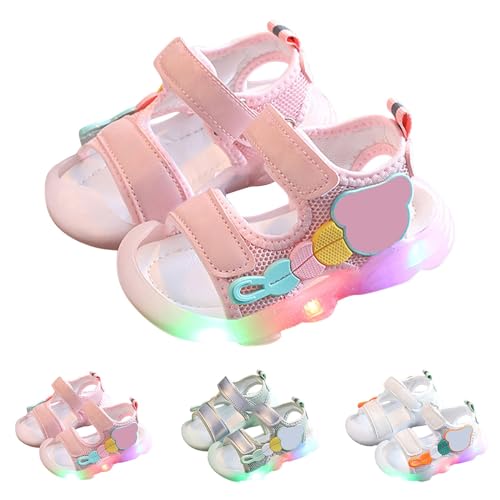 Toddler Kids Light Up Sandals, Lightweight Non Slip Adjustable Strap Open Toe Beach Water Shoes for Girls Boys3