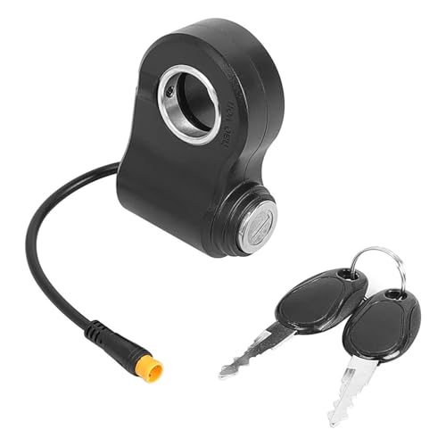 Snorvixre Interruptor de gas pulgar de 3 pines, cerradura electrónica, universal, puerta eléctrica, patineta, cerraduras con llave, interruptor de gas pulgar electrónico