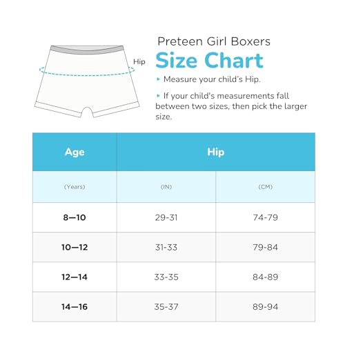 Image of YouGotPlanB Cotton Boxers for Girls | Ages 2-16 Years | Relaxed Fit | Gentle Elastic Waistbands | Breathable & Tagless