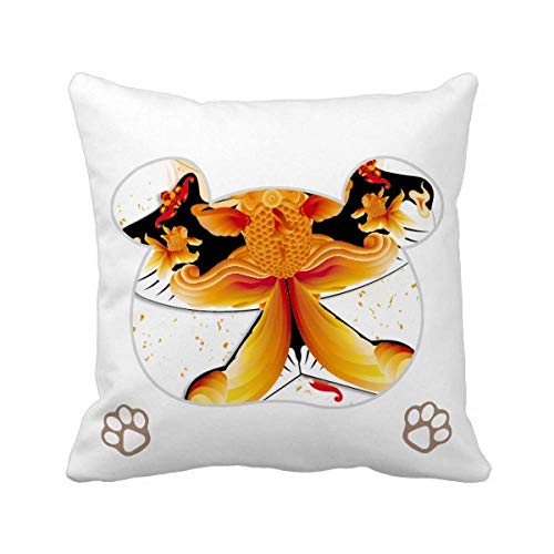 Housse de coussin cerf-volant chinois traditionnel carré 40x40