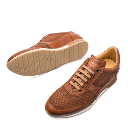 Mezlan - Maxim - Men's Luxury Dress Sneaker - Embossed Suede & Smooth Calfskin - Handcrafted in Spain3