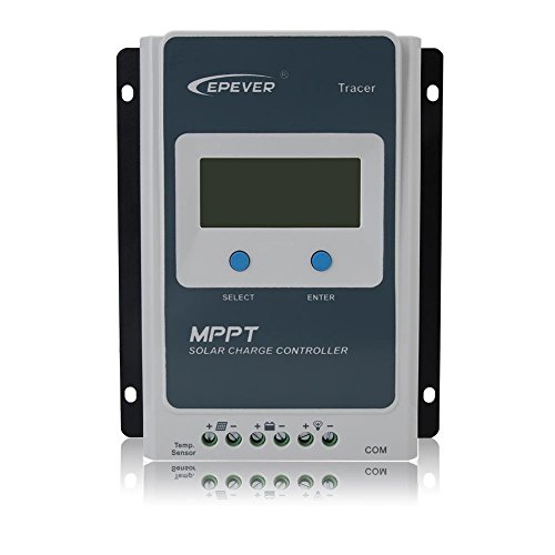 EPEVER Tracer an 30A 40A MPPT Solar Charge Controller 100V PV Negative Grounded Solar Regulator with LCD Display High Tracking Efficiency up to 98% (Tracer 3210AN 30A)