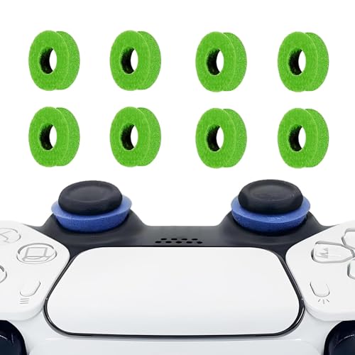 Image of 8 Pack Precision Rings Aim Assist for PS5, for PS4, Compatible with Xbox Controllers Accessories- Enhance Accuracy & Control with Soft Silicone Rings - Compatible with Fortnite & FPS Games,Green