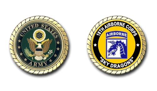 Military Productions US Army 18th Airborne Corps Sky Dragons Challenge Coin