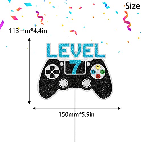Unlock Video Game Level Up 7Th Happy Birthday Cake Topper - Video Game Themed Birthday Party, Controller Themed Party Winner Decoration For Teen Boys Or Girls - Sugargera #TOP1