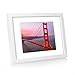 BOJIN Wooden A4(29.7x21cm) White Table Top Picture Frame Wall Photo Frame for Portrait or Landscape Holds 6x8 with Mat-White