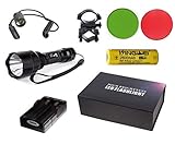 Linterna de gran alcance con accesorios 1 Led tamaño T6 y 1 solo modo de funcionamiento
