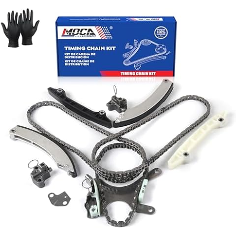 MOCA Timing Chain Kit Compatible with 2002-2011 for Dodge Dakota & for Jeep Grand Cherokee Liberty & for Ram 1500 & for Mitsubishi Raider 3.7L V6 SOHC 12 Valve K both JETC and NGC Cover