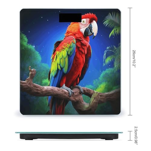 Báscula de baño digital con pantalla LCD grande y cuerpo de vidrio templado miniatura 2