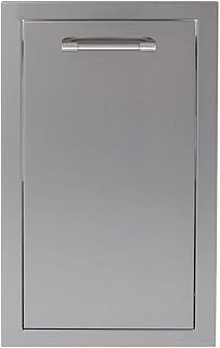 Alfresco 15-Inch Stainless Steel Soft-Close Roll-Out Trash Center - Axe-TC-SC