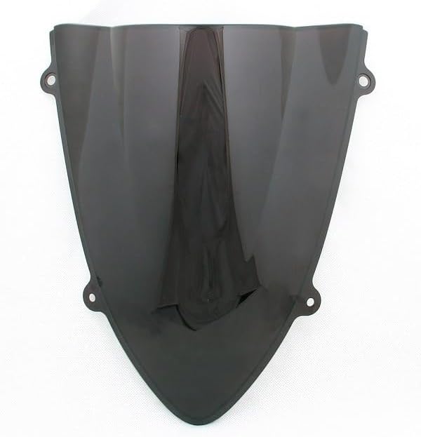 Wind Deflector Motorcycle Windscreen Screen Visor Double Bubble For Kawasaki For Ninja 250 For 250R For EX250R 2008 2009 2010 2011 2012 Windscreen (Color : Black)