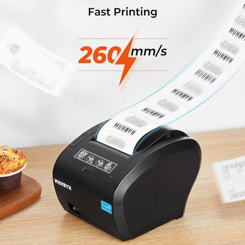 MUNBYN WiFi Receipt Printer with USB Port, 80mm WiFi POS Printer Works with Mac Windows Chromebook Linux Cash Drawer, No Support for Square, Zettle, Shopify, Kyte, Bluetooth or 5G Wi-Fi by MUNBYN - Image 5