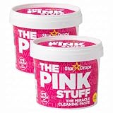 Stardrops The Pink Stuff Cleaning Paste 500g, Multi Purpose Cleaner for Kitchen, Bathroom, Tiles, Glass, Shower, Oven, Sink, Stainless Steel, Removes Grease, Grime & Stains (Pack of 2)