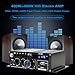 Hosyond Bluetooth 5.0 Audio Amplifier 400W+400W 2.0 CH AMP HiFi Stereo Treble Bass Audio Receiver for Passive Speakers Theater System AK-380