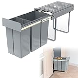 Pratique et esthétique : le style de design simple et classique peut être parfaitement intégré à n'importe quelle décoration de cuisine sans compromettre l'esthétique générale de la cuisine. Le design intégré permet de cacher le récipient dans l'armoire pour économiser de l'espace.