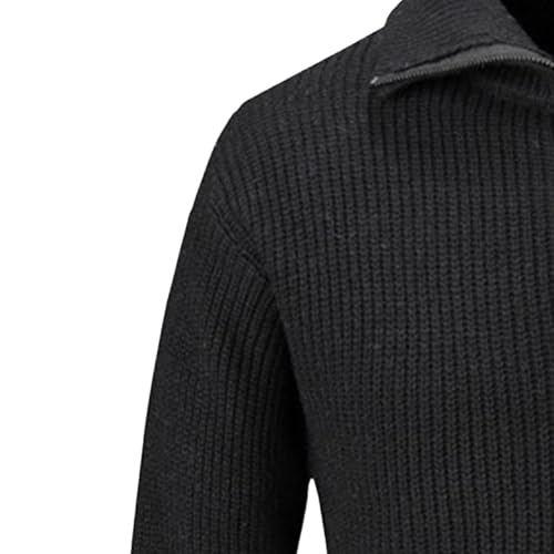 Pull zippé homme col montant gaufré style casual chic - 4