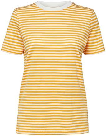 SELECTED FEMME Sfmy Perfect SS Tee-Box Cut-STRI. Noos Women's T-Shirt