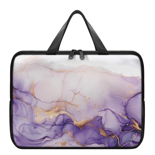 Sepetwhos Marble Laptop Bag Case for Women Men Waterproof Carrying Case Protective Portable Document Bag Handbag for School Office Business 10 Inch- 17 Inch